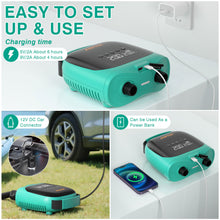 Load image into Gallery viewer, AGPTEK Paddle Board Pump Electric Sup Pump Rechargeable Battery-Powered 20PSI Portable SUP Air Pump, Auto-Off 12V DC Car Connector Electric Pump for Inflator &amp; Deflator Stand up Paddle Boards, Boats
