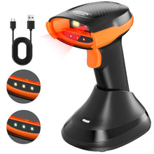 Load image into Gallery viewer, Bluetooth &amp; 2.4GHz Wireless Barcode Scanner–Perfect for Retail 2D/1D QR Code Reader
