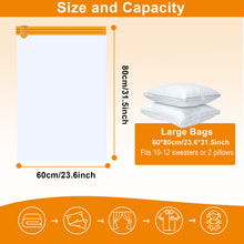 Load image into Gallery viewer, AGPtEK 10Pcs Large Vacuum Bags Set, Durable &amp; Reusable Storage Bags, Perfect Space-Saving Solution for Clothes, Blankets, Comforters, and More.（No Pump Included）, Size L
