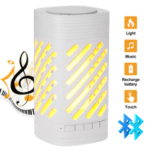 Load image into Gallery viewer, LED Smart Touch Night Lights White Bluetooth Speaker Camping Lamp Rechargeable
