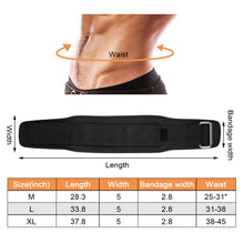 Load image into Gallery viewer, Weight Lifting Belt, Oodoland Unisex Nylon Pressure Weightlifting Belt with Velcro, Gym Fitness Back Support Belt for Men &amp; Women, Squats, Lunges Deadlift, Thrusters &amp; More Workouts ¨C Black
