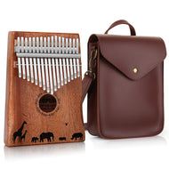 Kalimba 17 Keys Thumb Piano with Tuning Hammer and bag for Beginners Professionals