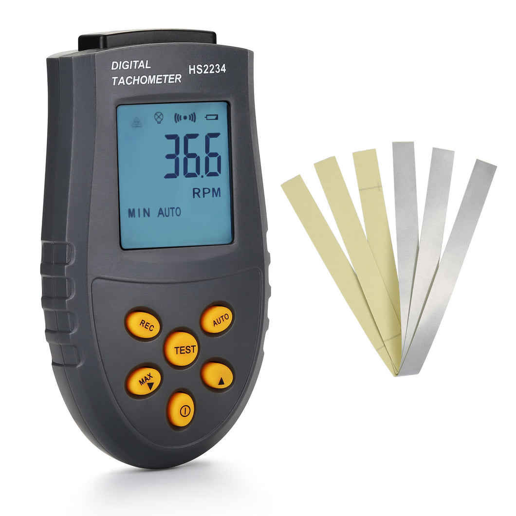 Digital Tachometer 2.5~99,999 RPM Accuracy Non-Contact Laser Photo Tachometer