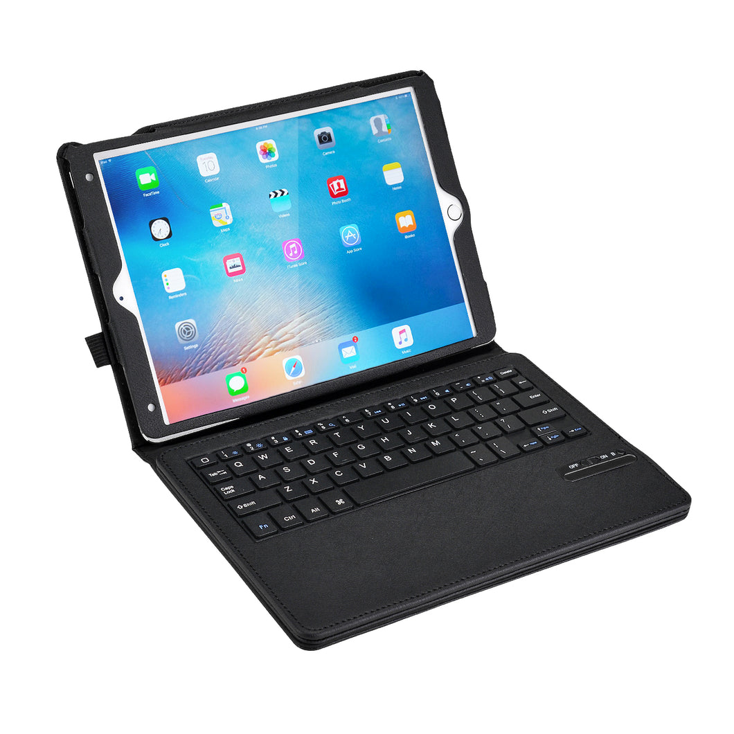 iPad Pro 10.5 Bluetooth Keyboard Case, AGPtek Ultra-Thin PU Leather Protection Case Stand with Detachable Wireless Bluetooth Keyboard for Apple iPad Pro 10.5 inch Tablet, USB Cable Included - Black