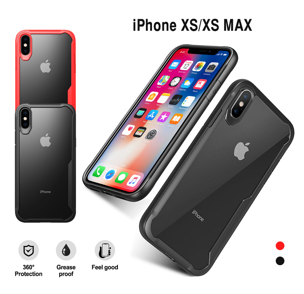 For iPhone XS OR XS MAX  Hybrid Bumper Shockproof Case Cover Case Clear Bumper Protective  Cover