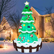 CAMULAND 7ft Giant Inflatable Christmas Tree with Built-in LED Lights, Blow Up Inflatable Christmas Decorations for Indoor and Outdoor Use