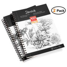 Load image into Gallery viewer, 2 Packs Art SketchBook 100 Pages for Writers Illustrators
