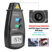 Load image into Gallery viewer, 20713A Digital Tachometer 2.5-99,999 RPM Meter Non Contact Laser Photo Accuracy
