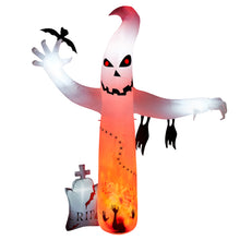 Load image into Gallery viewer, 8FT Inflatable Halloween Decorations, CAMULAND Halloween Ghost inflatable Built-in LED Lights with Ground Stakes, Ropes and Sandbags, LED Lights Blow Up outdoor Decor for Yard, Gardens and Lawns
