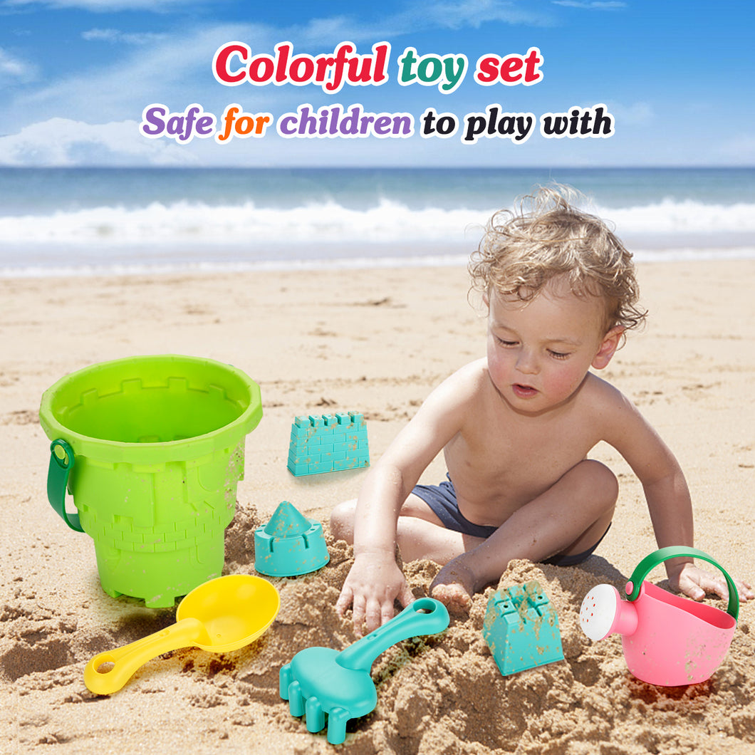 10pcs/set Kids Beach Toys Set Sand Shovels Mini Castle Shower Bucket Rake Mold