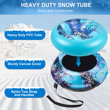 Load image into Gallery viewer, CAMULAND 47-Inch Snow Tube for Sledding Heavy Duty with Oxford Cloth and a Digging Rope, Inflatable Snow Tube for Adults, Great for Winter Outdoor Sports

