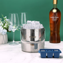 Load image into Gallery viewer, Stainless Steel Ice Bucket Set[1.5L] with Strainer, Ice Tong and Ice Tray – Portable Double Wall Insulated Keep Ice Frozen Longer - Ideal for Bar, Parties, Chilling Wine, Champagne
