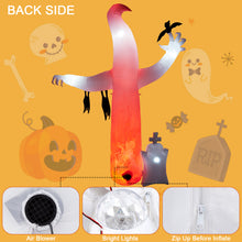 Load image into Gallery viewer, 8FT Inflatable Halloween Decorations, CAMULAND Halloween Ghost inflatable Built-in LED Lights with Ground Stakes, Ropes and Sandbags, LED Lights Blow Up outdoor Decor for Yard, Gardens and Lawns
