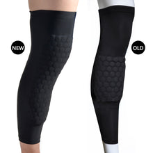 Load image into Gallery viewer, Knee Pad Strong Honeycomb Crashproof BasketBall Protective Long Leg Sleeves M size
