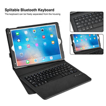 Load image into Gallery viewer, iPad Pro 10.5 Bluetooth Keyboard Case, AGPtek Ultra-Thin PU Leather Protection Case Stand with Detachable Wireless Bluetooth Keyboard for Apple iPad Pro 10.5 inch Tablet, USB Cable Included - Black
