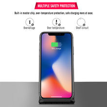 Load image into Gallery viewer, Qi Wireless Charger Dock bracket Pad Mat + Cooling Fan for Apple iPhone X  8/8 Plus+

