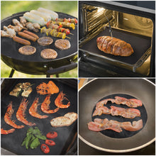 Load image into Gallery viewer, IMAGE BBQ Grill Mat Set of 3, one Large 16&quot; x71”, 2 pcs 16&quot;x13&quot;, 100% Non-Stick Grill Mats for Outdoor Grill, Reusable, Heat Resistant, PFOA Free for Gas Grill, Charcoal, Electric Grill and Oven
