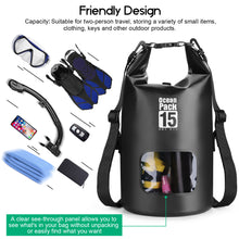 Load image into Gallery viewer, 15L Waterproof Lightweight Dry Bag Roll Top Floating Dry Sack Rafting Boating Camping Hiking
