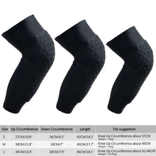 Load image into Gallery viewer, AGPtek Knee Pad Honeycomb Crashproof Basketball Leg Knee Long Sleeve Protective Pad Black S
