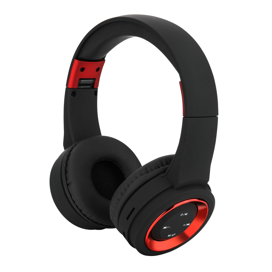 Bluetooth Headset Wireless Hi-Fi Stereo Foldable Headphones Earphones Universal Red