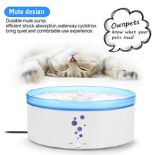 Load image into Gallery viewer, Ownpets® Automatic Cats/ Kitty/ Dogs Drinking Water Fountain With 0.8 Gallon Large Water Capacity Quadruple Filtering 3 Intelligent Working Modes And Mute Pump Design
