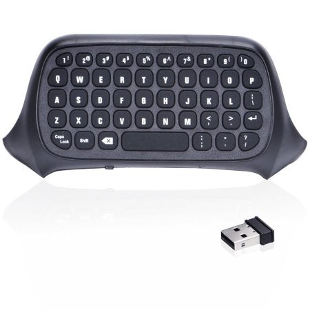 APGtek 2.4G Mini Wireless Chatpad Message Keyboard for Xbox One Controller - Black