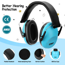 Load image into Gallery viewer, Baby Ear Muffs, FITNATE Safety Infant Ear Protection, NRR26, SNR29 Professional Noise Reduction Adjustable Head Band Ear Defenders for Babies, Toddles and Kids ( Blue )
