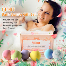 Load image into Gallery viewer, Fitnate® Bath Bombs Gift Set Handmade Spa Bath Bombs Kit Ultra Lush Spa Fizzies - Best Gift Ideas - 6 Packs-Larger Size
