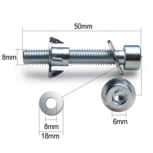 Load image into Gallery viewer, Bolts&amp;T-nuts for Climbing holds 40 sets Climbing holds Installation Hardware Galvanized Steel Allen Head Bolts with flat Washers and t-nuts
