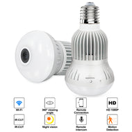 Panoramic Full HD 1080P Hidden spy Camera WIFI IP Light Bulb Camera Motion Detection CCTV