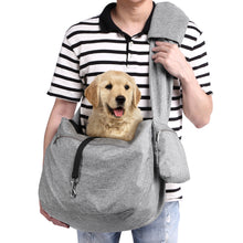 Load image into Gallery viewer, Ex-larger Pet Sling Carrier Hands-Free Dog Cat Bag Adjustable Strap Hiking Travel
