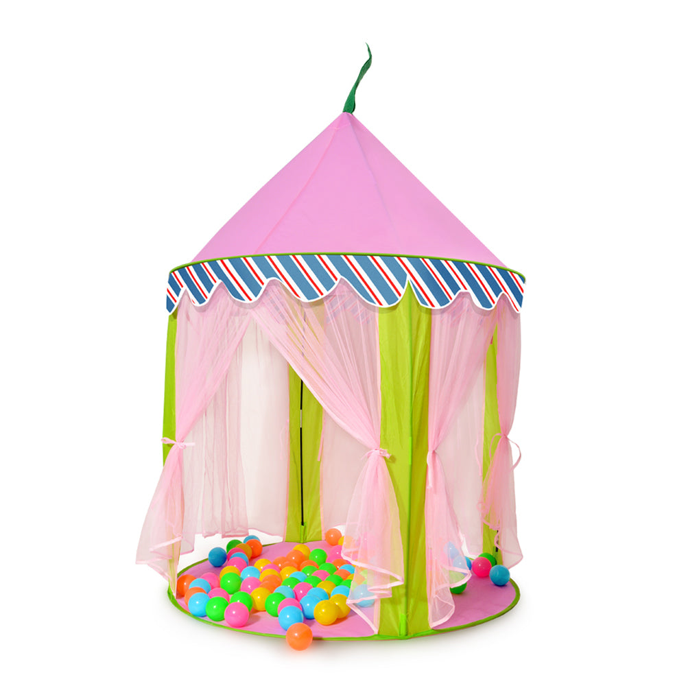 ODOLAND Princess Castle Children Play Tent for Kids Indoor & Outdoor Pink Playhouse