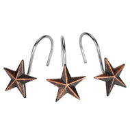 12Pcs Anti-rust Star Decorative Shower Curtain Hooks