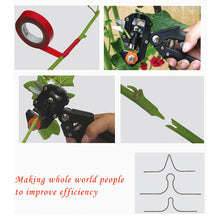Load image into Gallery viewer, AGPtek Black Professional nursery grafting tool pruner 2 extra blades free grafting tape
