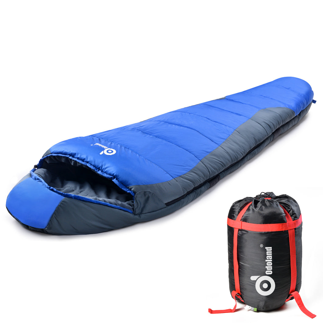 Ultra Warm Cold Weather 23F Mummy Sleeping Bag ¨C Windproof, Waterproof, Super Comfortable Bag with Compression Sack for Camping, Traveling, Survival and Outdoor Activities