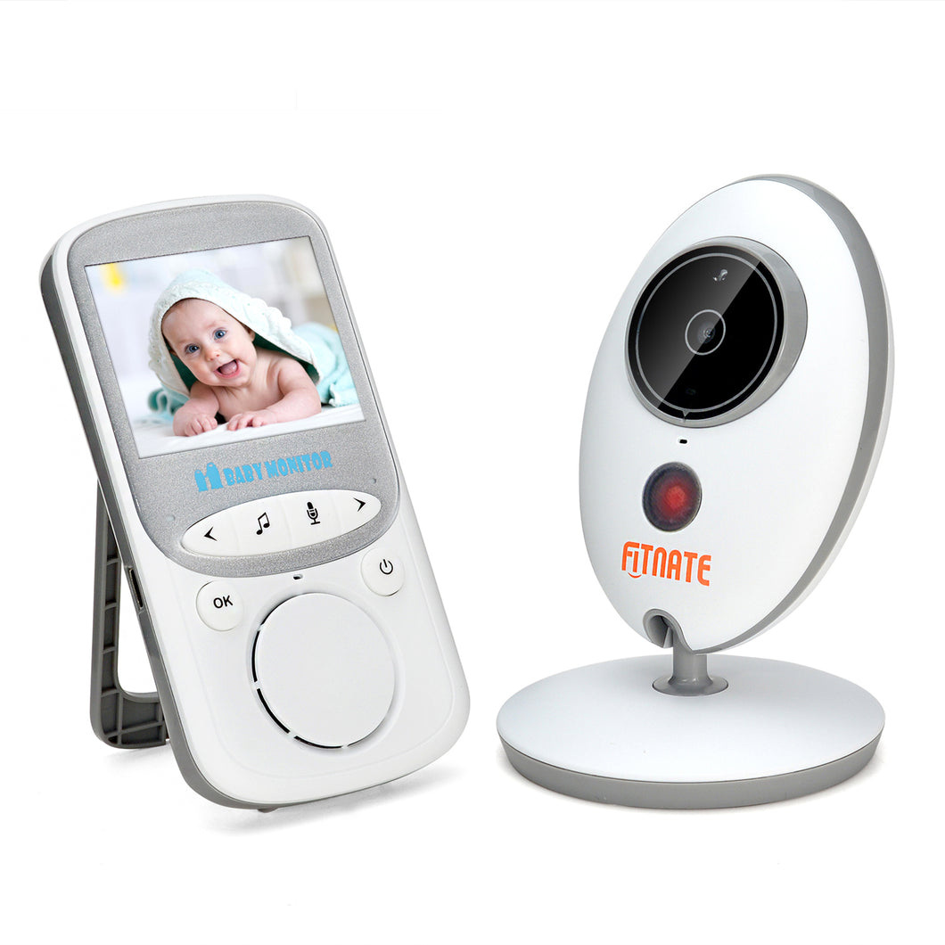 Fitnate® Wireless Video Baby Monitor with Digital Camera, Night Vision Temperature Monitoring & 2 Way Talkback System, Built-in Remote Lullabies, More Strong Signal, Larger Monitor