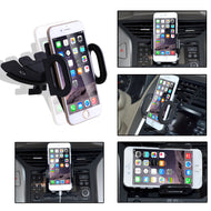 Universal 360° Car Air Vent Mount Cradle Holder Stand for iPhone Mobile Phone