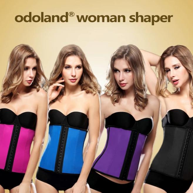 Odoland® Women Body Shaper Latex Sport Girdle Waist Training Corset Waist Shaper Underbust Shapewear