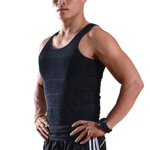Load image into Gallery viewer, Men Elastic Slimming body shaper Vest Shirt Lose Weight - L Size
