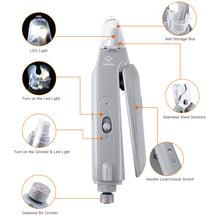 Load image into Gallery viewer, Dog Cat Nail Clipper Grinder with LED Light Electric Pet Grooming Tool
