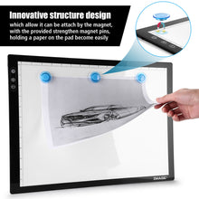 Load image into Gallery viewer, A3 Light Pad, IMAGE A3 LED Tracing Pad Ultra-Thin Drawing Pad Adjustable Brightness, USB Powered with Physical Buttons, A3 LED Light Pad for Diamond Painting, Sketching, Animation, Stenciling and X-ray Viewing
