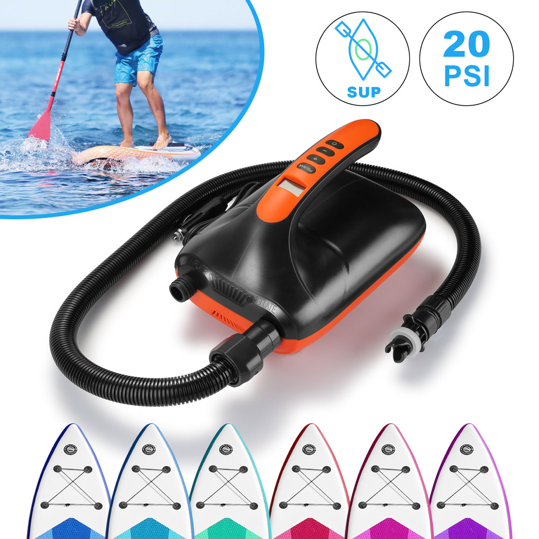 Digital Electric Air Pump Intelligent Dual Stage & Auto-Off Function for Paddle Boards Inflatable Boat Kayaks
