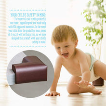 Load image into Gallery viewer, 12 Corners Safe Corner Cushion brown color; premium Childproofing Corner Guard; Child Safety, Home Safety, Furniture Safety Bumper, Baby Proof Table Corner Protector reddish brown color
