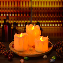 Load image into Gallery viewer, AGPTEK LED Flameless Candles Battery Operated 3 PCS/set Premium Wax Dripped Candles for Wedding/Party Decorations - Amber Yellow
