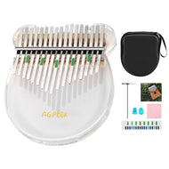 Kalimba 17 Keys Thumb Piano Transparent Acrylic Tuning Hammer Musical Instrument