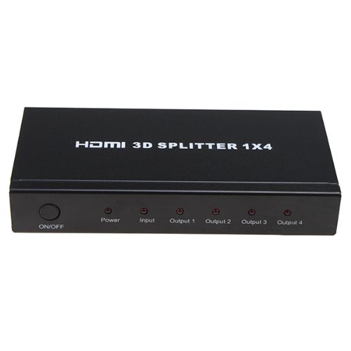BrainyTrade Mini Hdmi Splitter - Splits HDMI Signal to 4 HDMI Displays (Support 1080p)