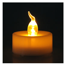 Load image into Gallery viewer, Lot 24 pcs Battery Operated LED Amber Yellow Tea Light Candle with Timer

