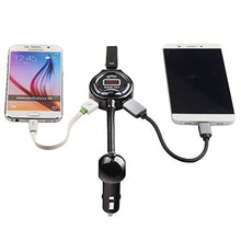 Load image into Gallery viewer, IMAGE Bluetooth Headset with Car FM Transmitter [Protect Your Privacy] Bluetooth 4.0 Multipoint Handsfree Car Kit, Support 3.5mm Aux in, with Dual USB Charger(5V/2.1A) for iPhone Samsung
