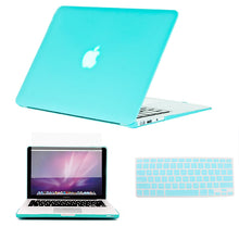 Load image into Gallery viewer, AGPtek 3in1 Rubberized Hard Cover Case with Keyboard Skin Screen Protector for Macbook Air 13.3 Inch A1369 A1466
