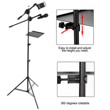 Load image into Gallery viewer, 7.9*8.6in Microphone Stand Tray Clamp-on Rack Shelf Holder for Music Sheet
